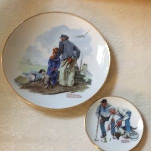 Two Norman Rockwell plates